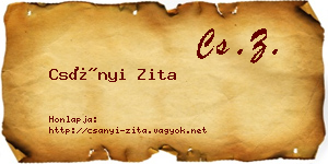 Csányi Zita névjegykártya